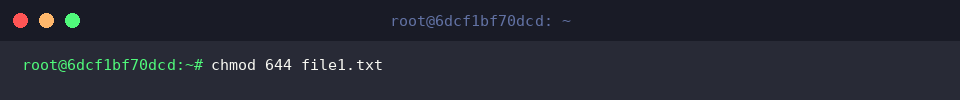 chmod 644 file1.txt