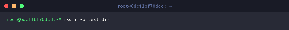mkdir -p test_dir
