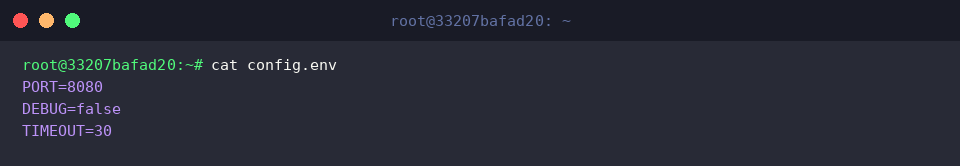 cat config.env