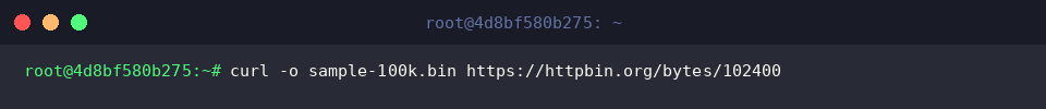 Directing binary download stream into a designated file