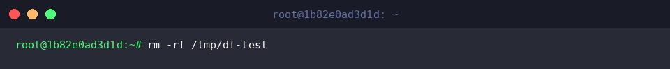 Deleting the scratch directory and test files