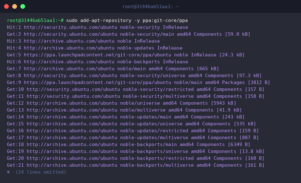 Git-Core PPA unter Ubuntu registrieren