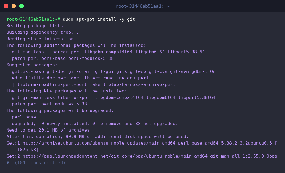 Aktuelle Git-Version via APT installieren