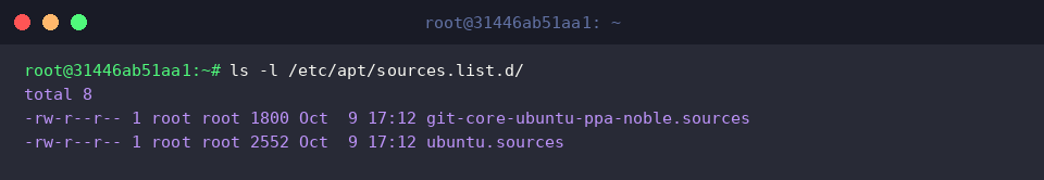Inhalt von /etc/apt/sources.list.d auflisten