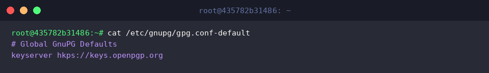 Verifying the content of gpg.conf-default