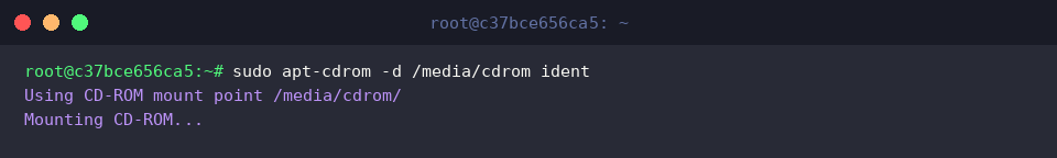 Verifying media signature with apt-cdrom ident