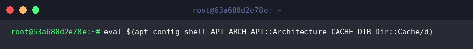 Export APT variables into shell session