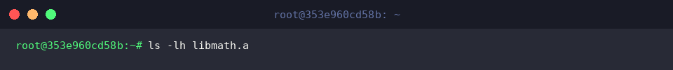 ls -lh libmath.a