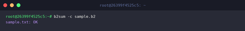 Validating file integrity with the -c option