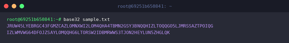 Encoding file with default wrapping