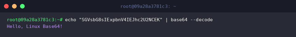 Restoring encoded text using the –decode flag