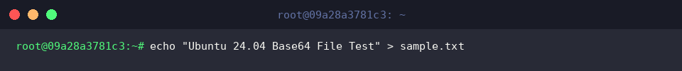 Generating sample text file for processing
