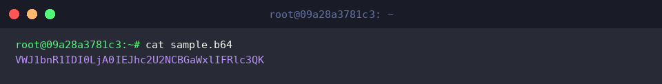 Reviewing generated base64 file contents