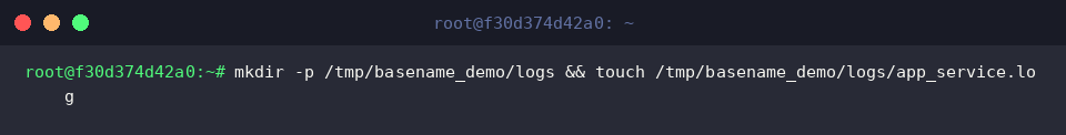 Initializing test workspace and sample log target