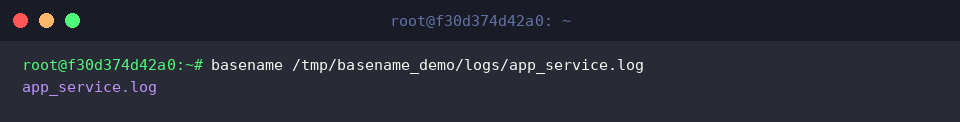 Running basic path resolution using basename