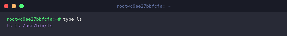 Kategorie von ls mit type analysieren