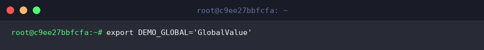 Umgebungsvariable exportieren