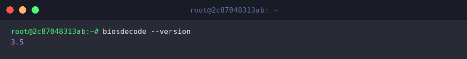 Verify biosdecode installation and version