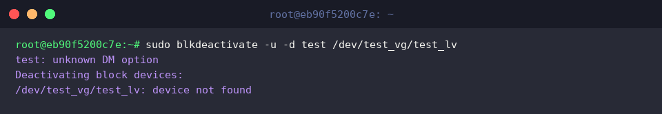 Running dry-run checks with blkdeactivate