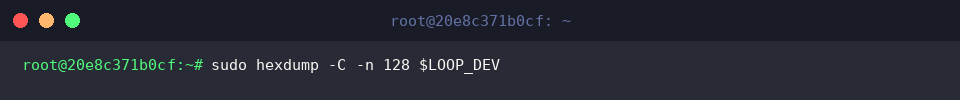 Prüfung der Zufallsdaten mit hexdump