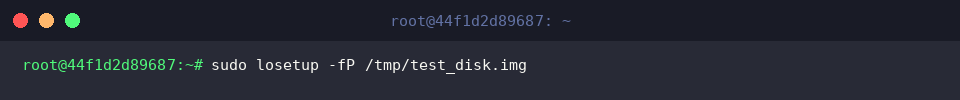 Binding raw disk image to loop device