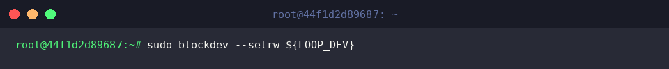 Re-enabling write access to device