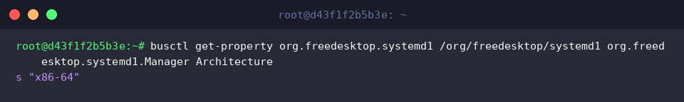 Checking system CPU architecture via D-Bus