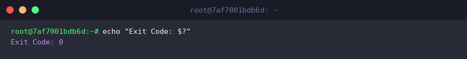 echo &ldquo;Exit Code: $?&rdquo;