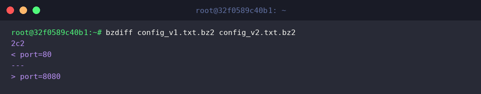 bzdiff config_v1.txt.bz2 config_v2.txt.bz2