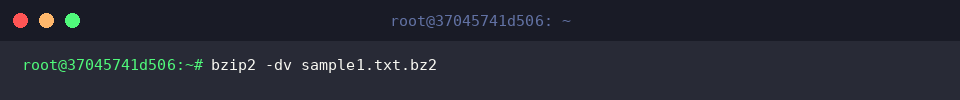 bzip2 -dv sample1.txt.bz2