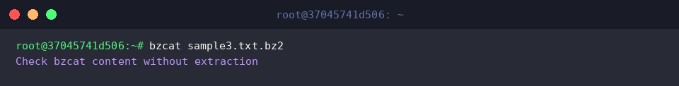 bzcat sample3.txt.bz2