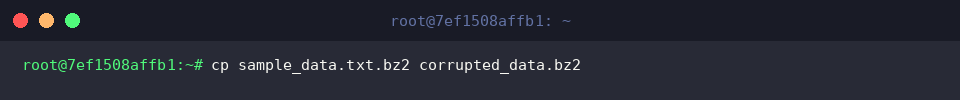 cp sample_data.txt.bz2 corrupted_data.bz2