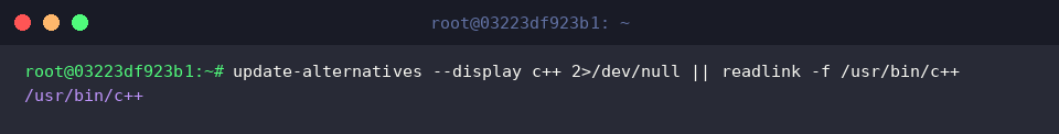 Ermittlung des tatsächlichen Compiler-Binaries via update-alternatives oder readlink