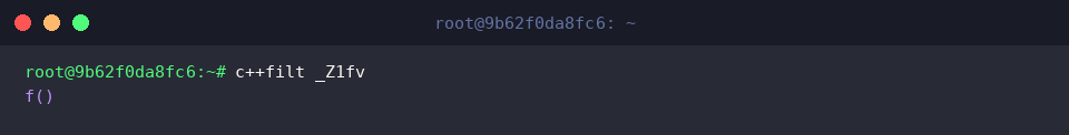 c++filt _Z1fv