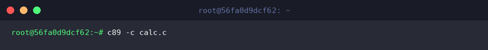 Objektdatei calc.o ohne Linkphase erstellen