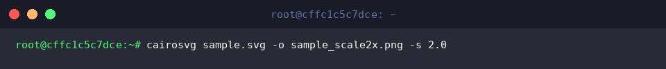 cairosvg sample.svg -o sample_scale2x.png -s 2.0