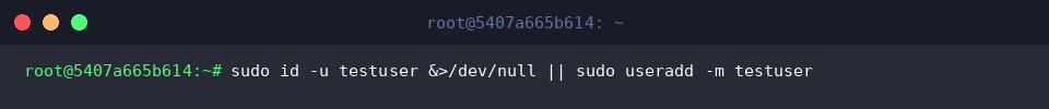 Provision test user if not present