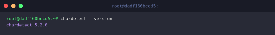 chardetect –version