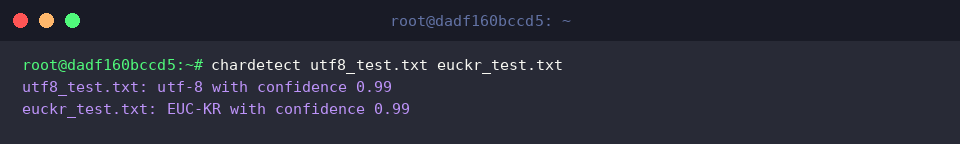 chardetect utf8_test.txt euckr_test.txt