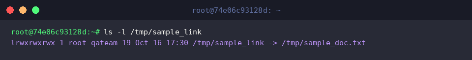 ls -l /tmp/sample_link