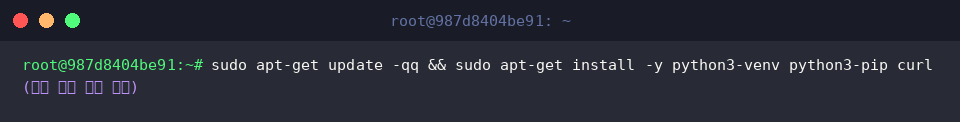Updating package repositories and installing Python tools