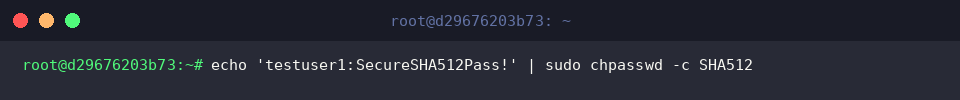 Enforcing SHA512 hashing via chpasswd
