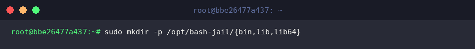 Create directory layout for the Bash sandbox