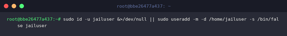 Create non-interactive user for SFTP jail