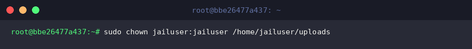 Assign user permissions to uploads directory