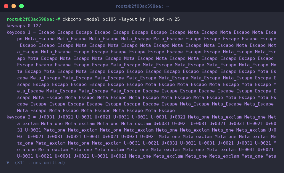 Compile Korean layout for pc105 keyboard model