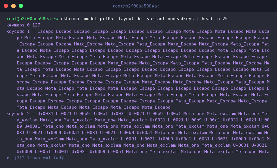 Compile German layout with nodeadkeys variant