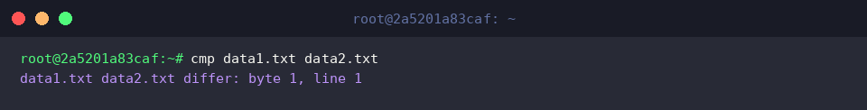 Default check failing at first byte on data files