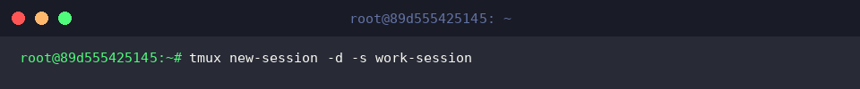 Erstellung einer detached tmux-Session