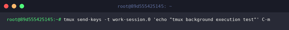 Befehlsinjektion in ein tmux-Hintergrund-Pane